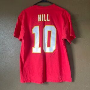 Tyreek Hill KC Chiefs Jersey Short-sleeve T-shirt / Size Large